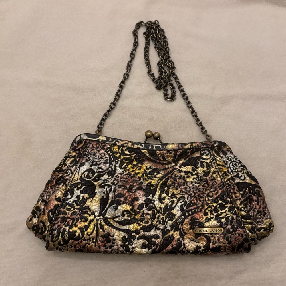 Charlie Lapson embossed brocade purse - Picture 1 of 11